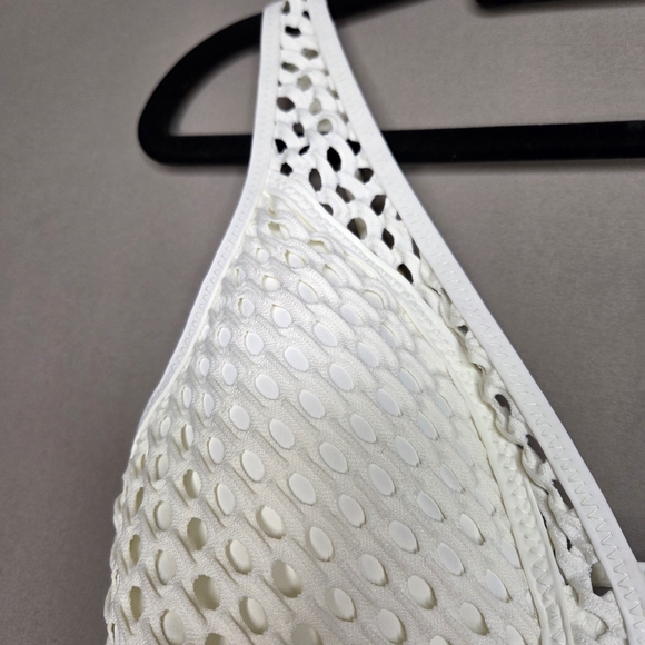 Becca Castaway Plunge One Piece Swimsuit In White - Picture 8 of 16